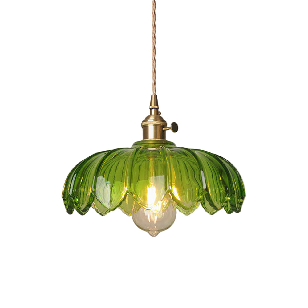 Lumessa Vintage Glas-Pendelleuchte im Blütendesign – Ansicht 4 von 21