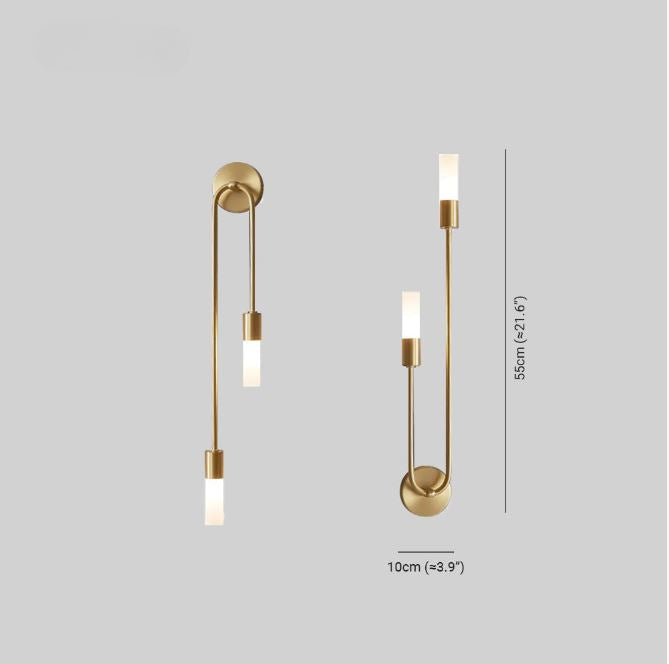 DovaVerve Goldene LED-Wandleuchte mit Doppellicht – Ansicht 5 von 6