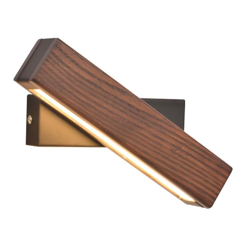 LignoLux 360° drehbare LED-Wandleuchte aus Holz – Ansicht 5 von 14