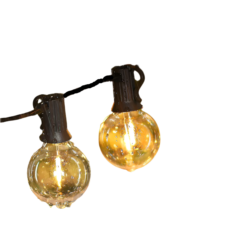 GlowString Warmweiße LED-Lichterkette für Terrasse & Garten – Ansicht 2 von 4